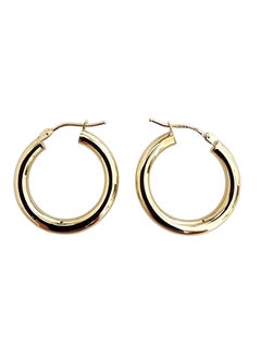 18K Yellow Gold Hoop Earrings #25537