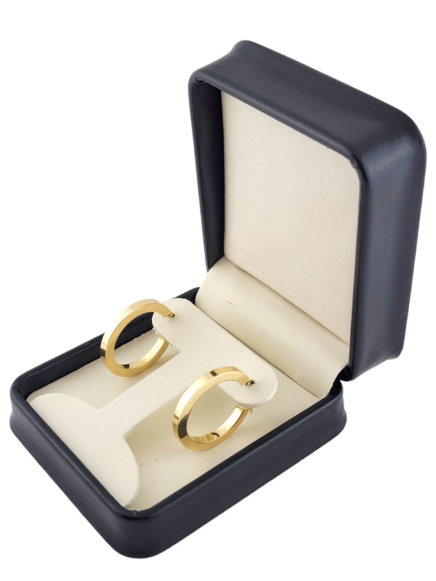 18K Gelbgold Reif-Ohrringe 2