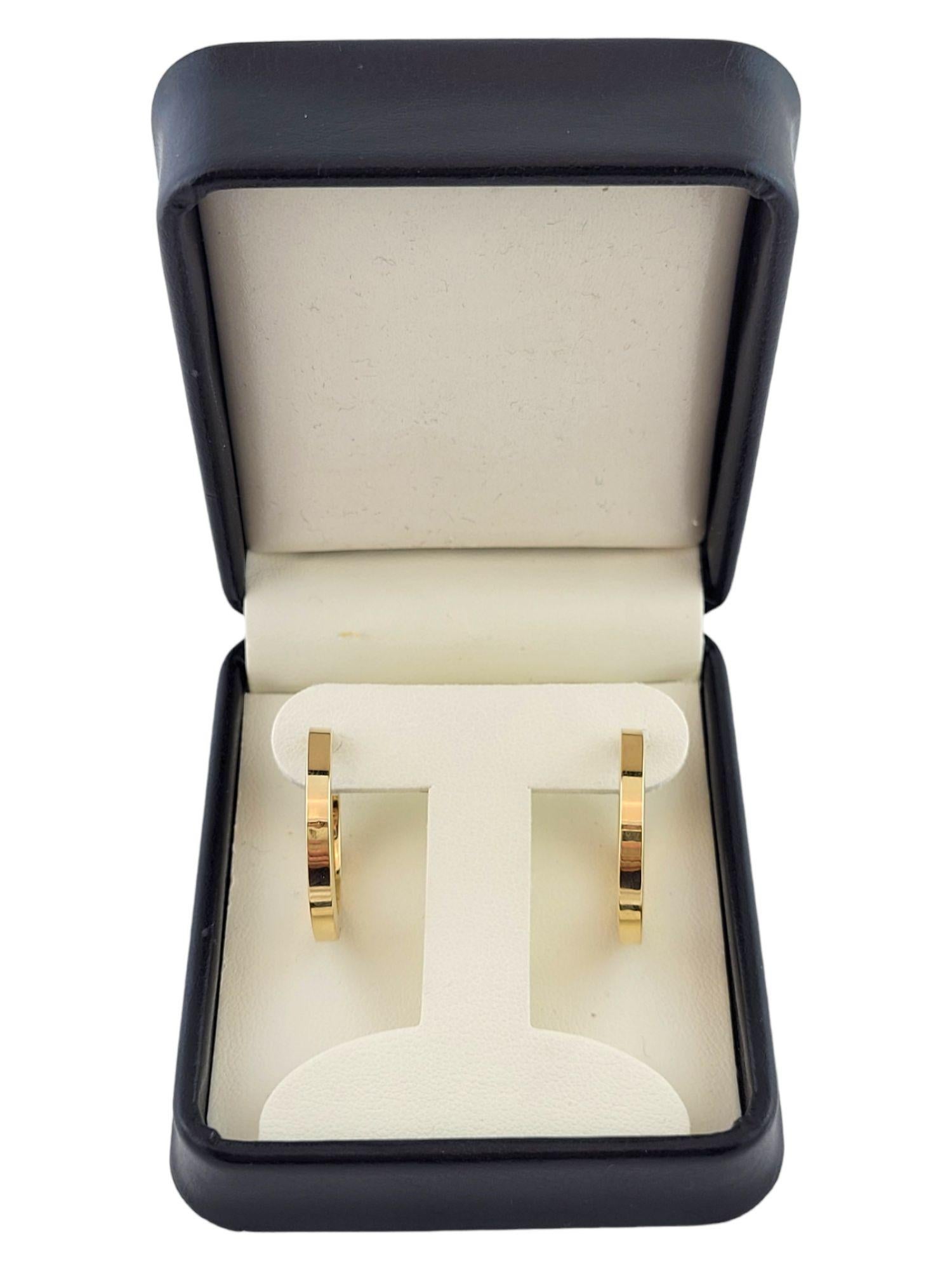 18K Gelbgold Reif-Ohrringe 3