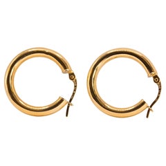 18K Yellow Gold Hoop Earrings