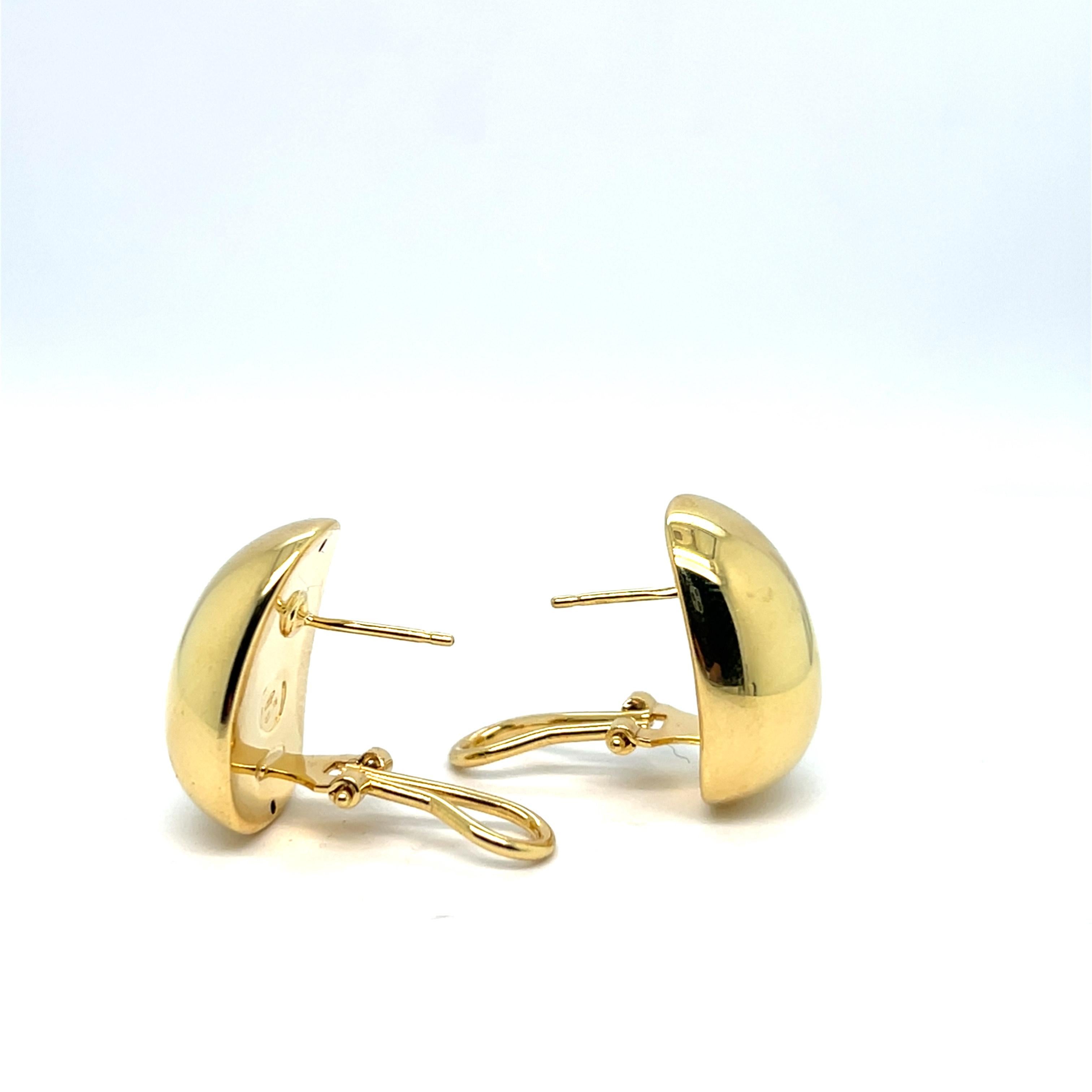 Orecchini a cerchio in oro giallo 18 carati con charms pendenti in vendita 1