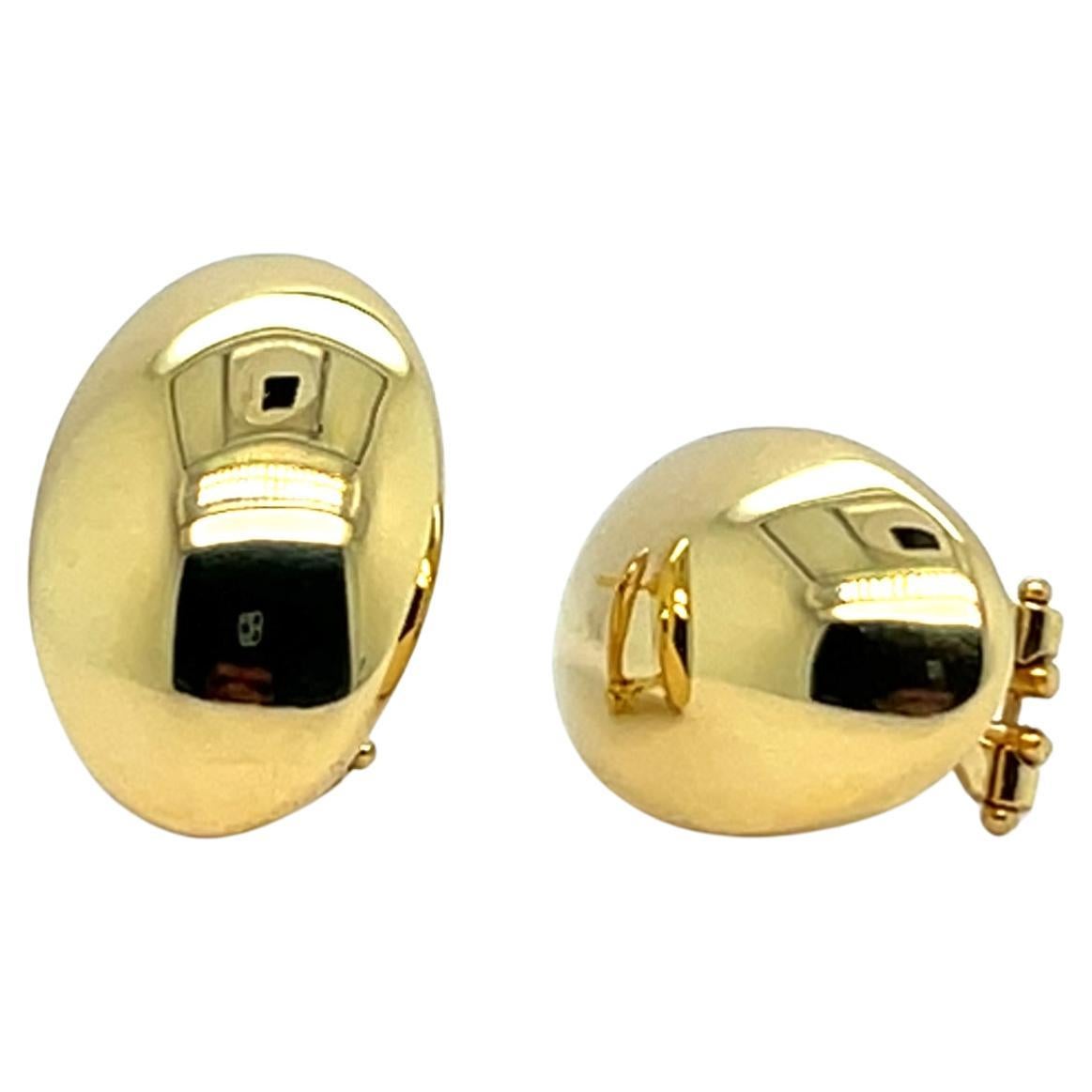 Orecchini a cerchio in oro giallo 18 carati con charms pendenti