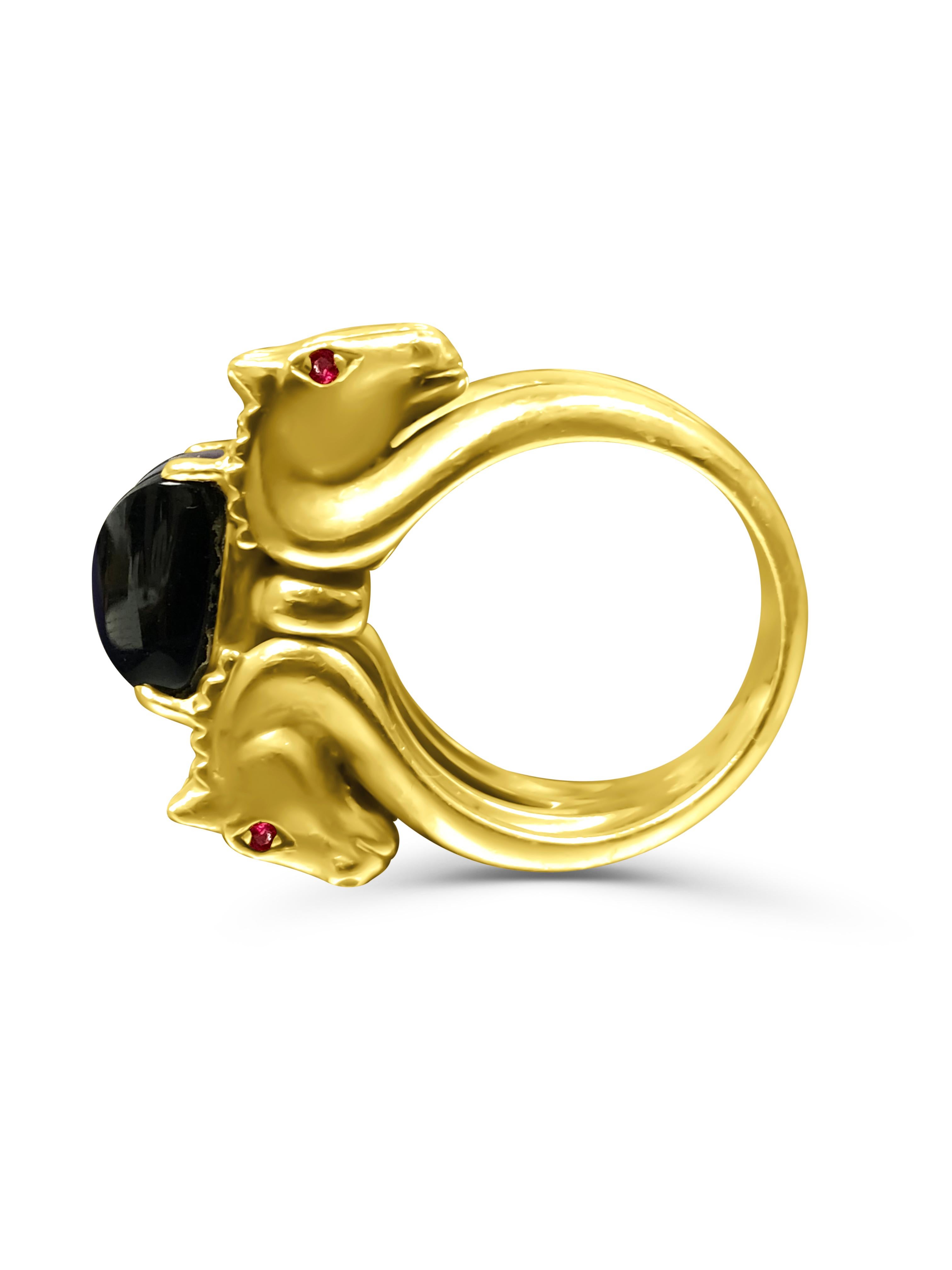gold ring with horse