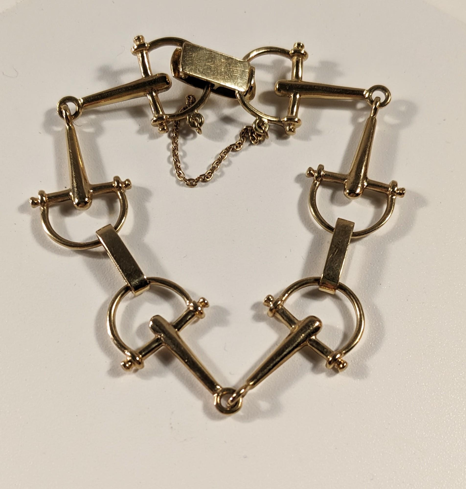 18 Karat Gelbgold Pferd schnaffle Bit Armband (Zeitgenössisch)