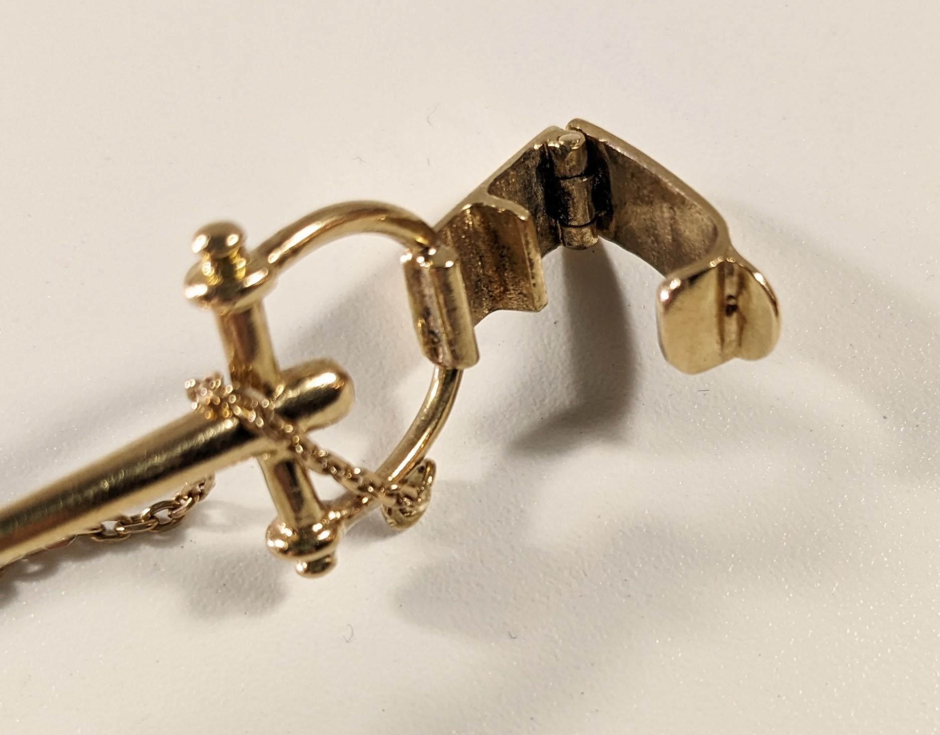 18 Karat Gelbgold Pferd schnaffle Bit Armband im Zustand „Hervorragend“ in Bilbao, ES