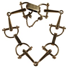 18 Karat Gelbgold Pferd schnaffle Bit Armband