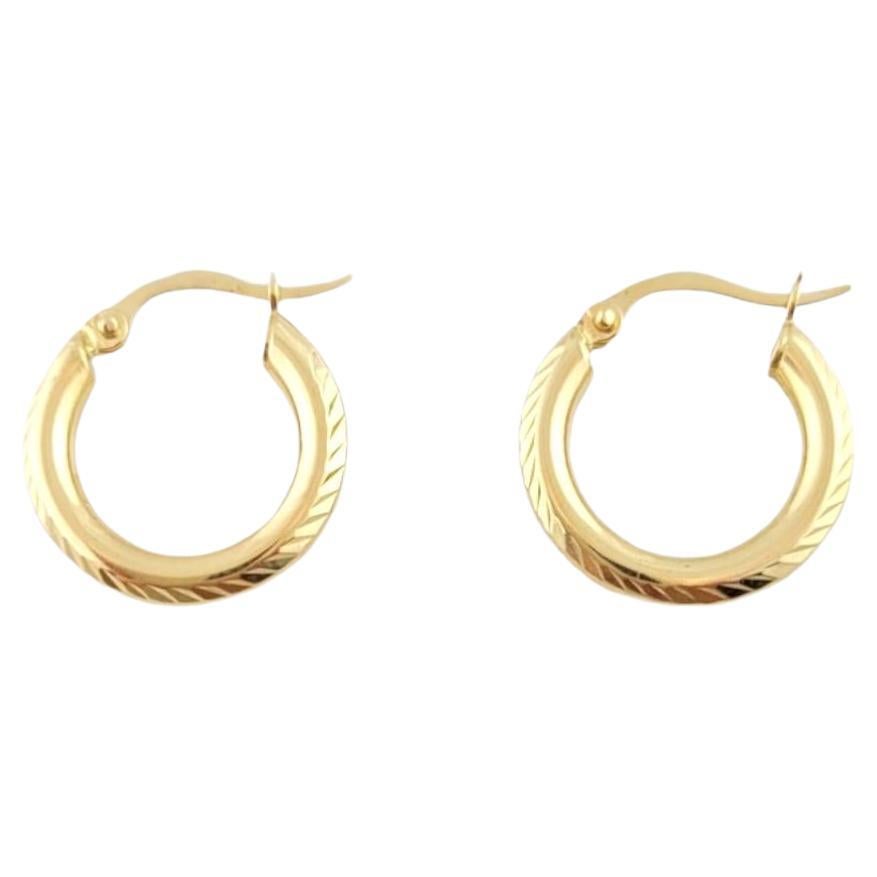 18K Yellow Gold Huggie Earrings #16069