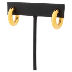 18K Yellow Gold Huggie Earrings