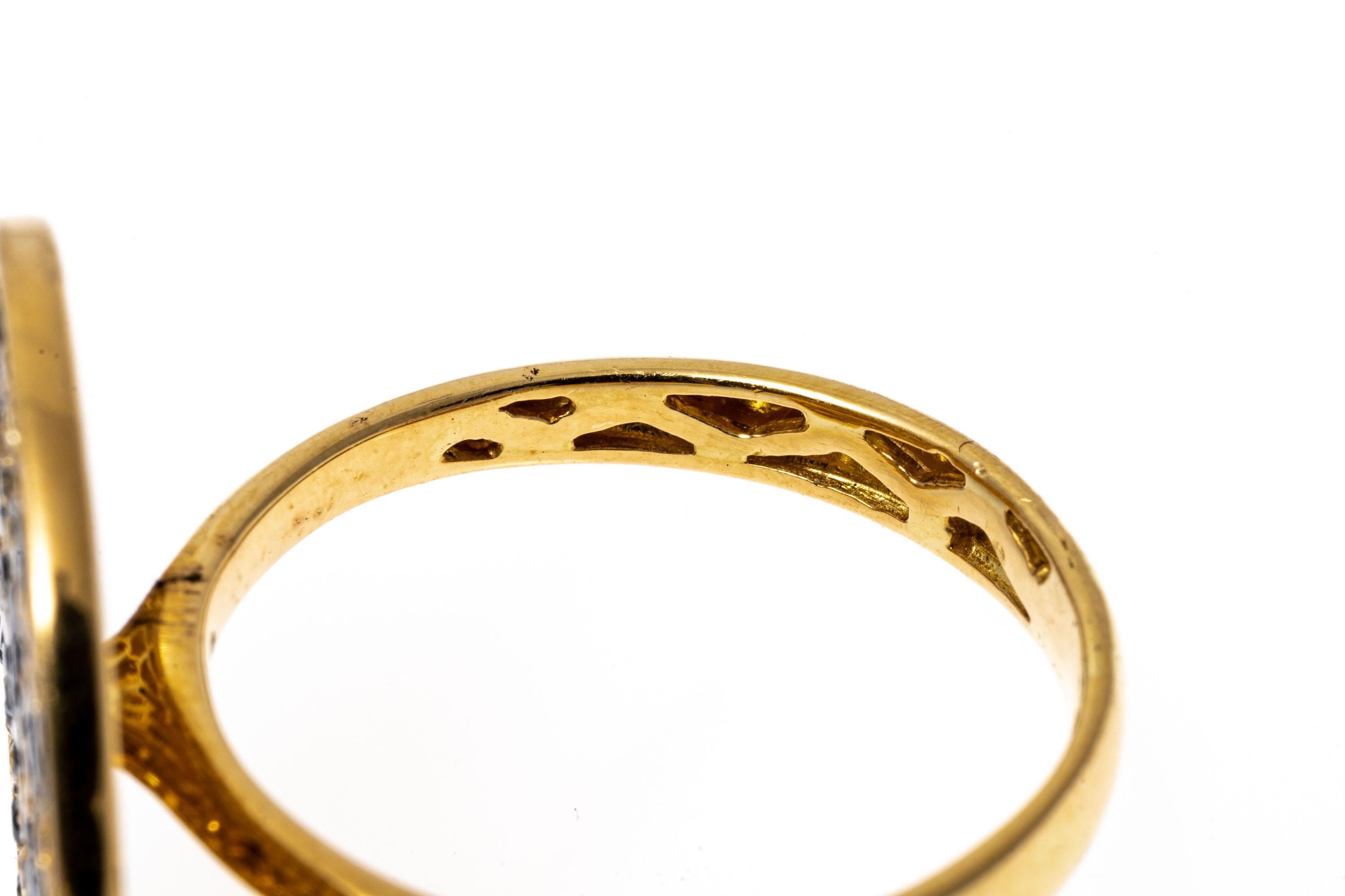 18k Yellow Gold Impactful Leopard Print Pave Diamond Ring, 1.13 TCW For Sale 1