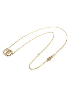 18K Yellow Gold Interlocking Circle Necklace