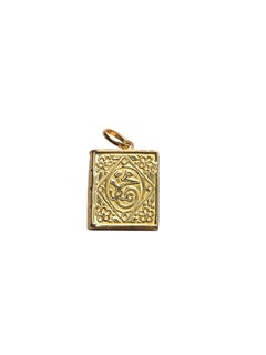 18K Yellow Gold Islamic Quran Book Pendant #25211