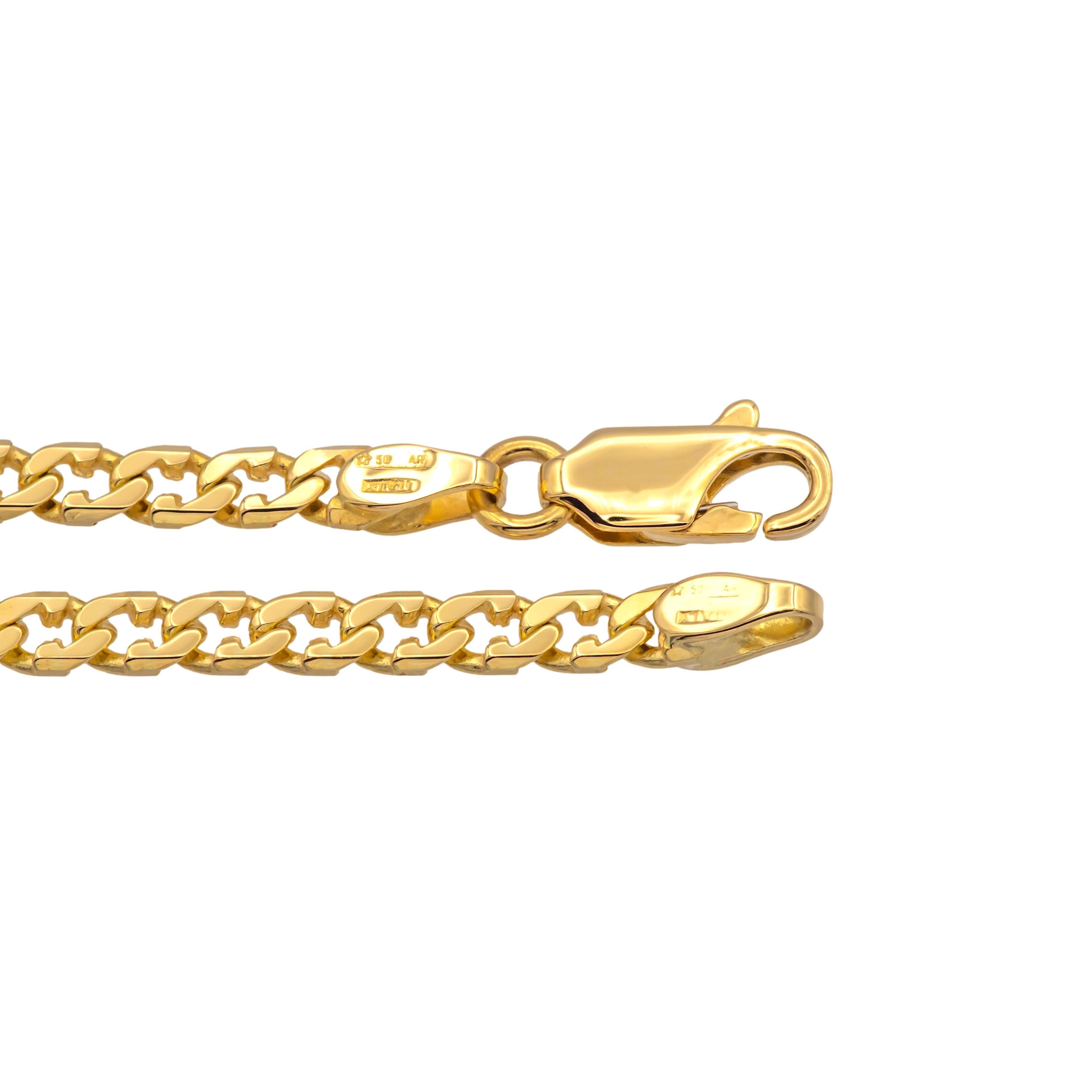 Collana A Link in oro giallo 18K - 23,5 pollici - 3 mm In condizioni ottime in vendita a New York, NY