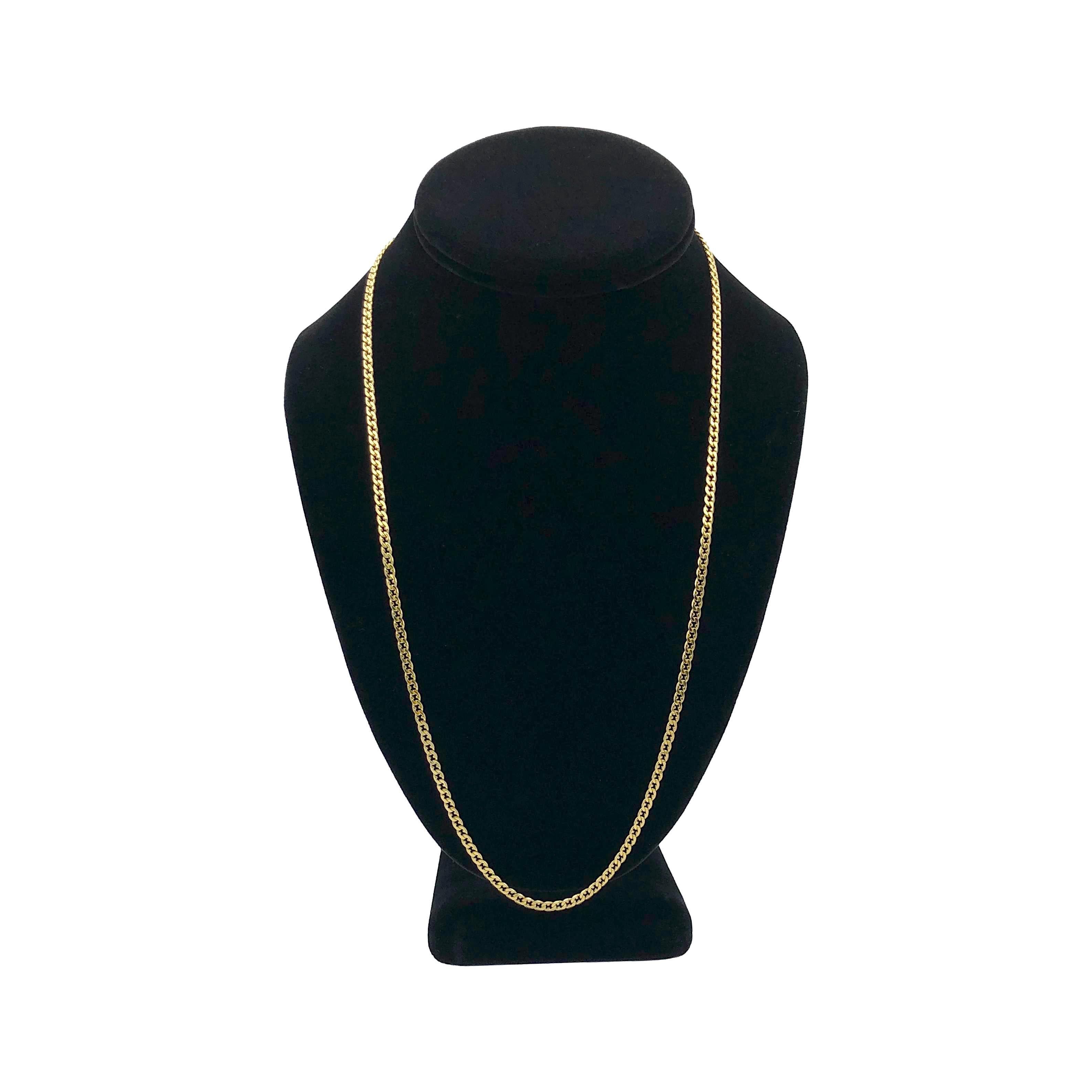 Collana A Link in oro giallo 18K - 23,5 pollici - 3 mm in vendita 1