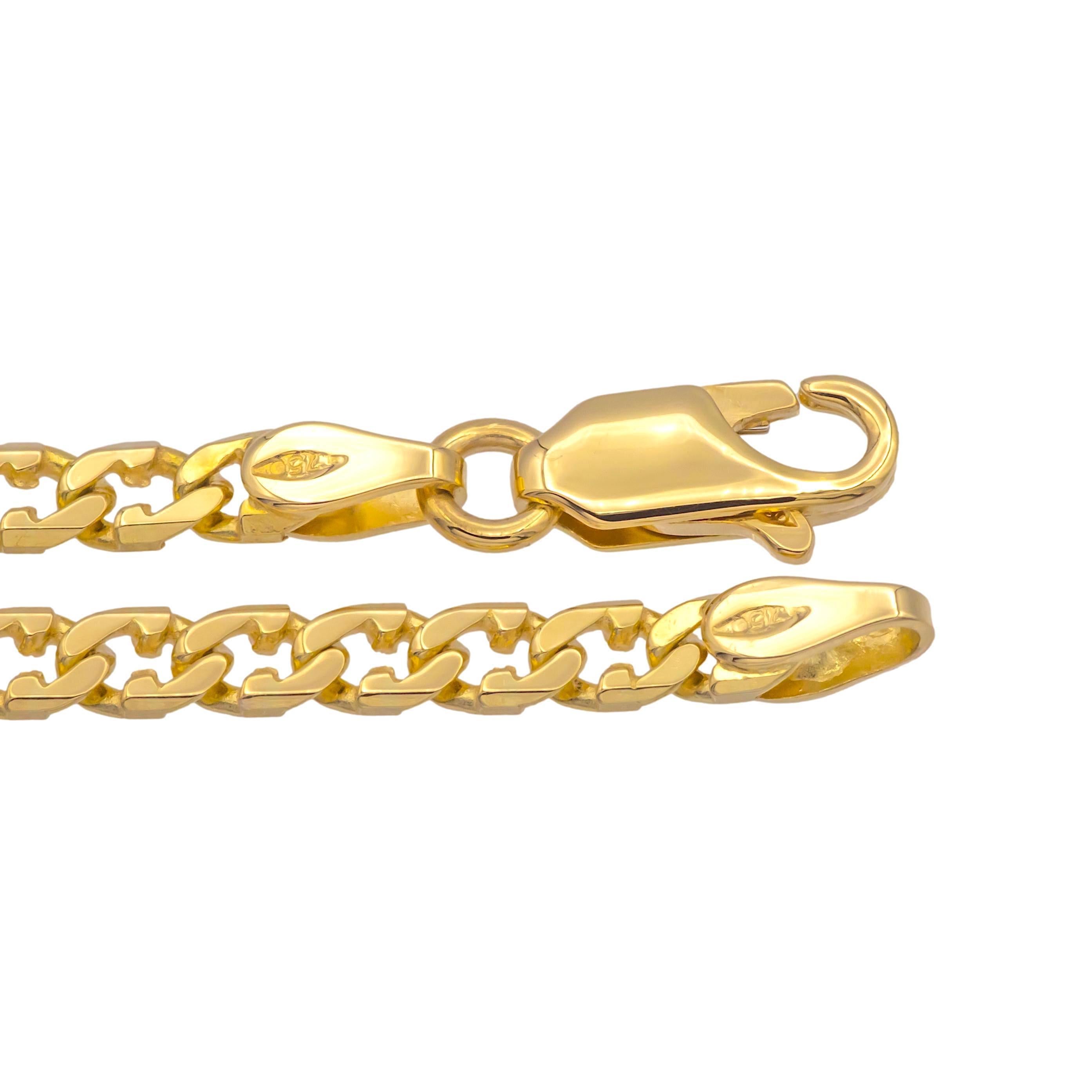 Collana A Link in oro giallo 18K - 23,5 pollici - 3 mm in vendita 3
