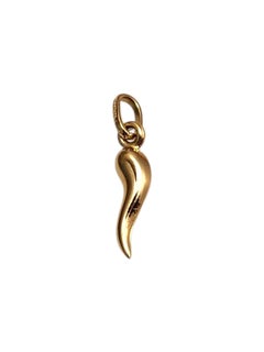 18K Yellow Gold Italian Horn Charm #25370