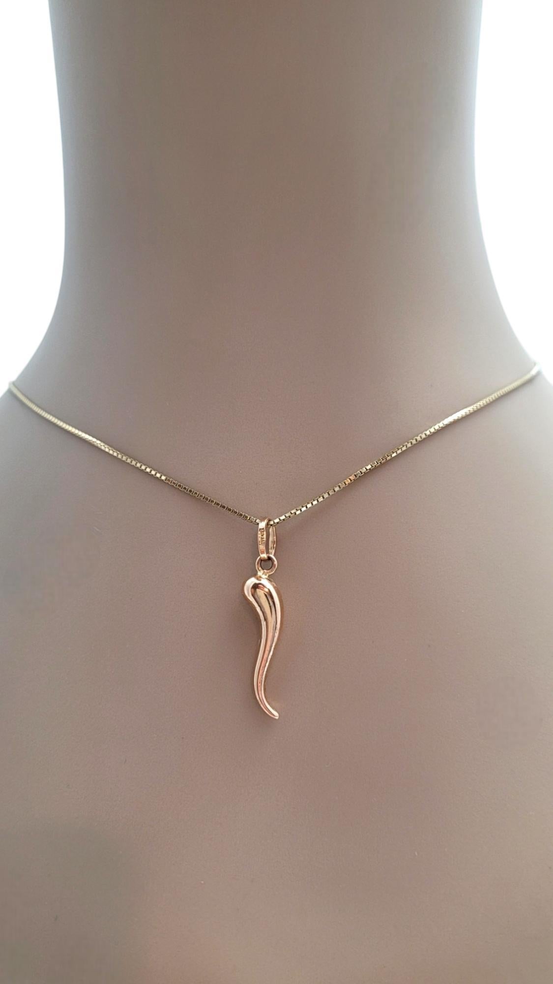 Colgante Encanto Cuerno Italiano Oro Amarillo 18K #19846 3