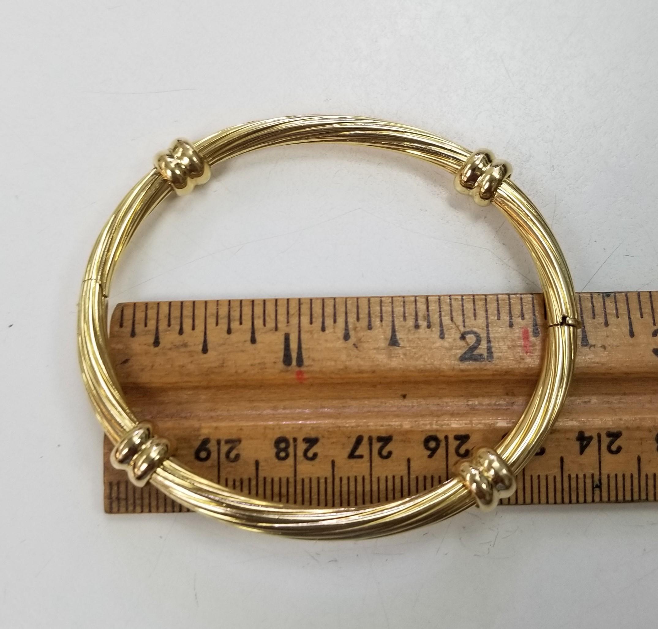 Bracelet torsadé en or jaune 18k 