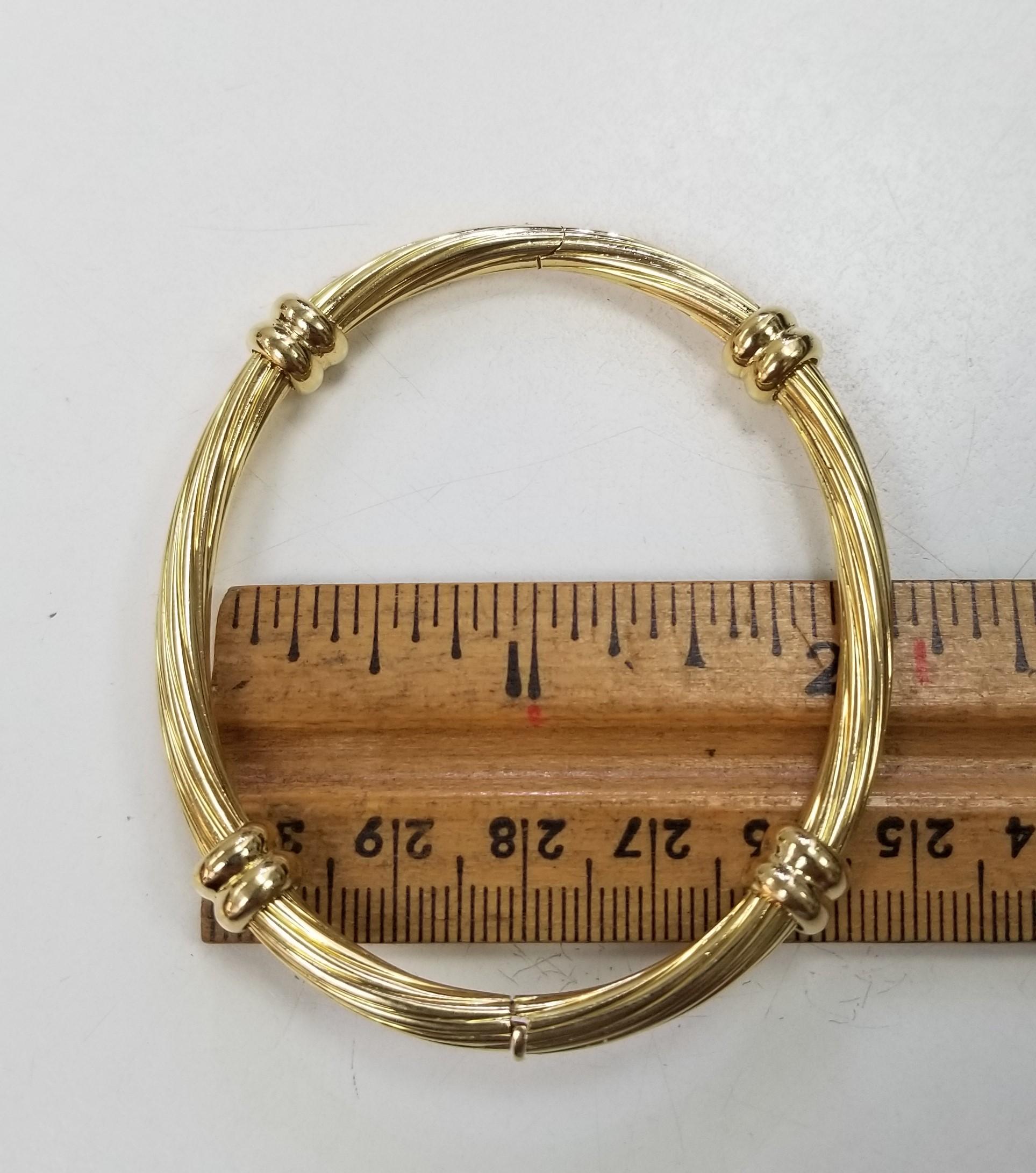 Contemporain Bracelet torsadé en or jaune 18k 