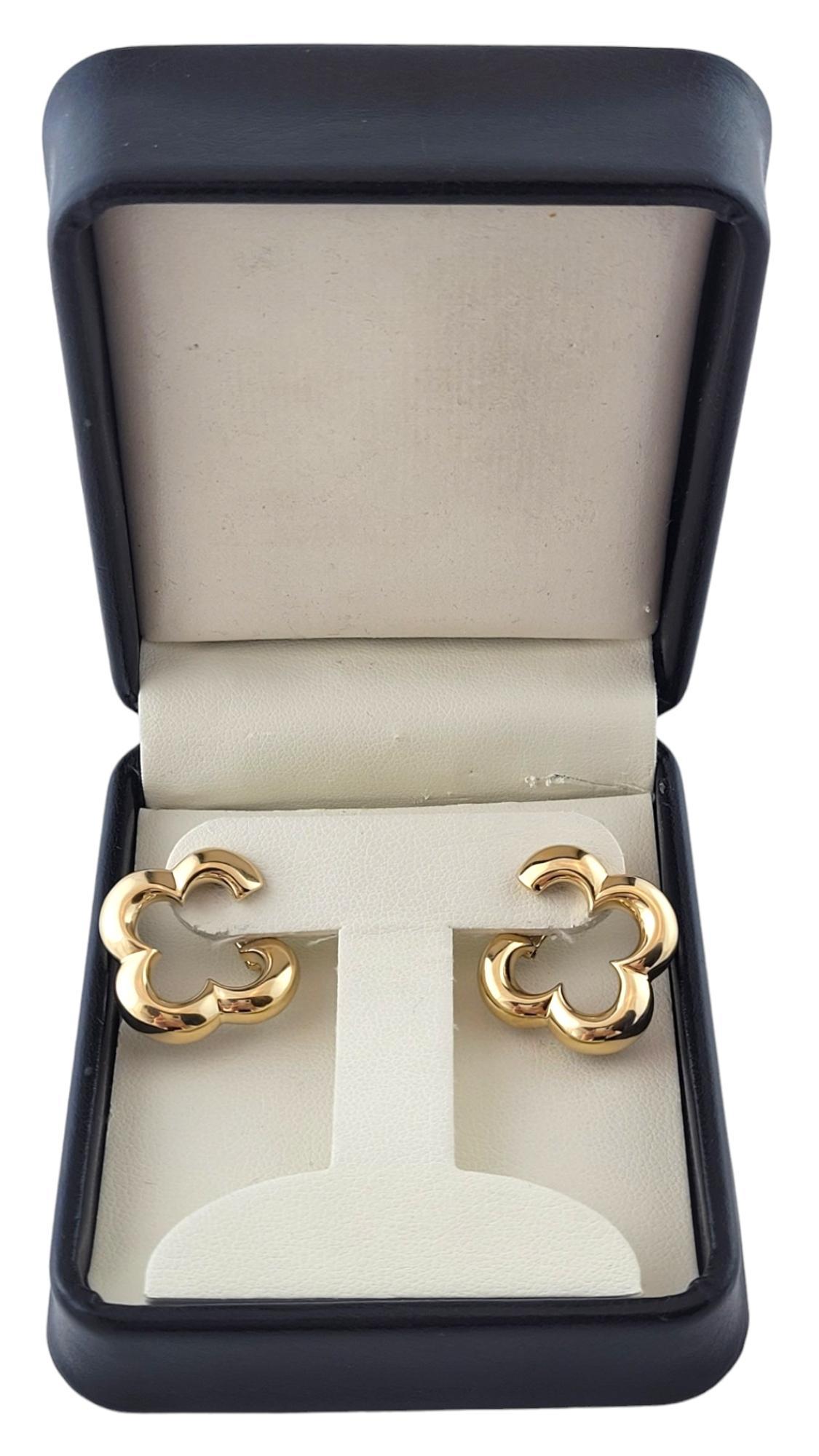 18K Yellow Gold Jean Vitale Clover Earrings #17398 For Sale 1