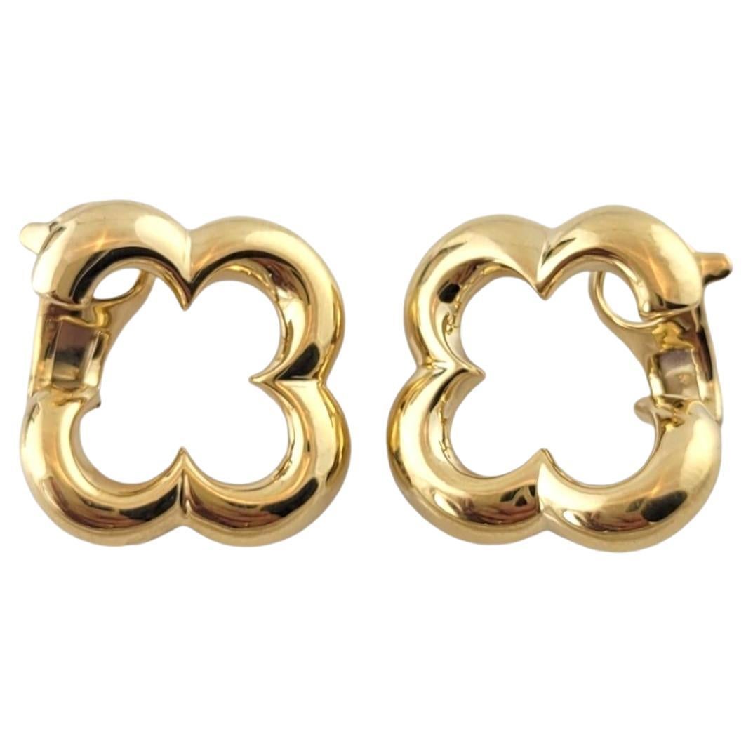 18K Yellow Gold Jean Vitale Clover Earrings #17398 For Sale