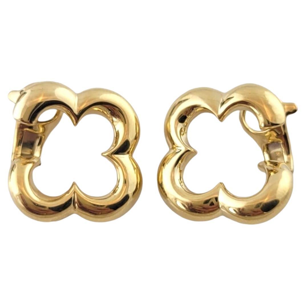 18 Karat Gelbgold Jean Vitale Kleeblatt-Ohrringe #17398