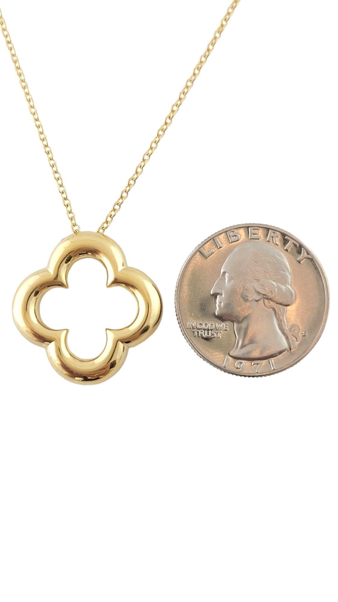 18K Yellow Gold Jean Vitale Clover Necklace #17399 In Good Condition For Sale In Washington Depot, CT