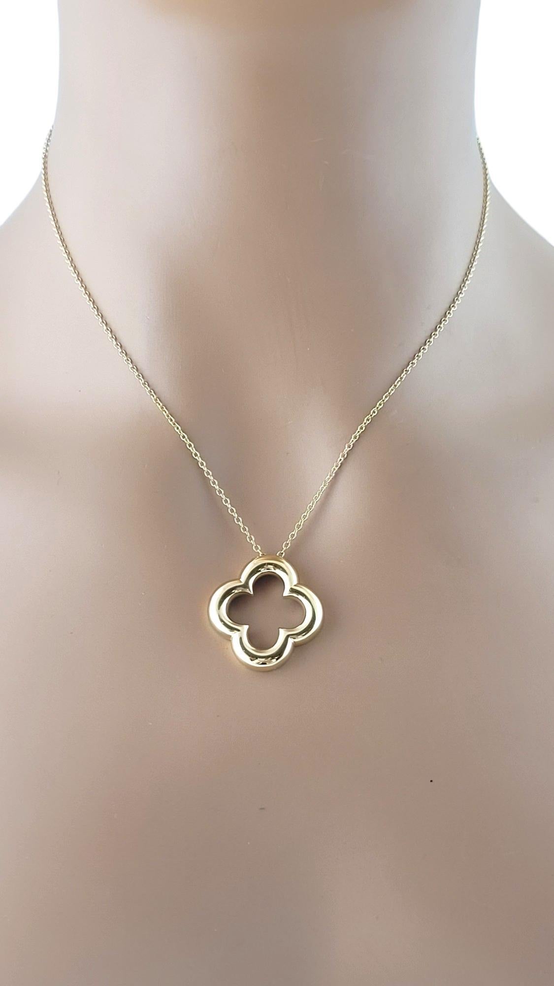 18K Yellow Gold Jean Vitale Clover Necklace #17399 For Sale 4