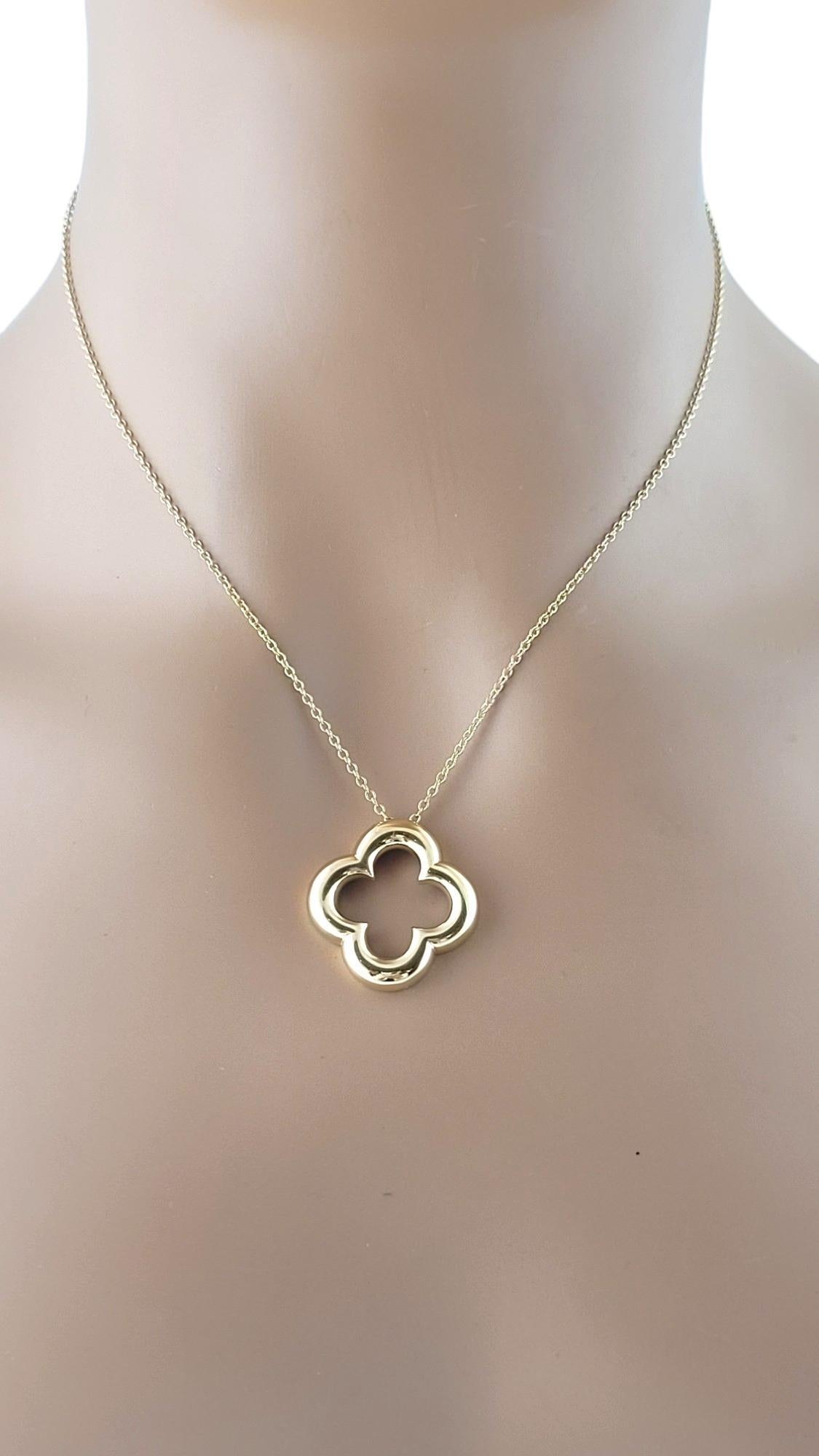 18K Yellow Gold Jean Vitale Clover Necklace #17399 For Sale 2