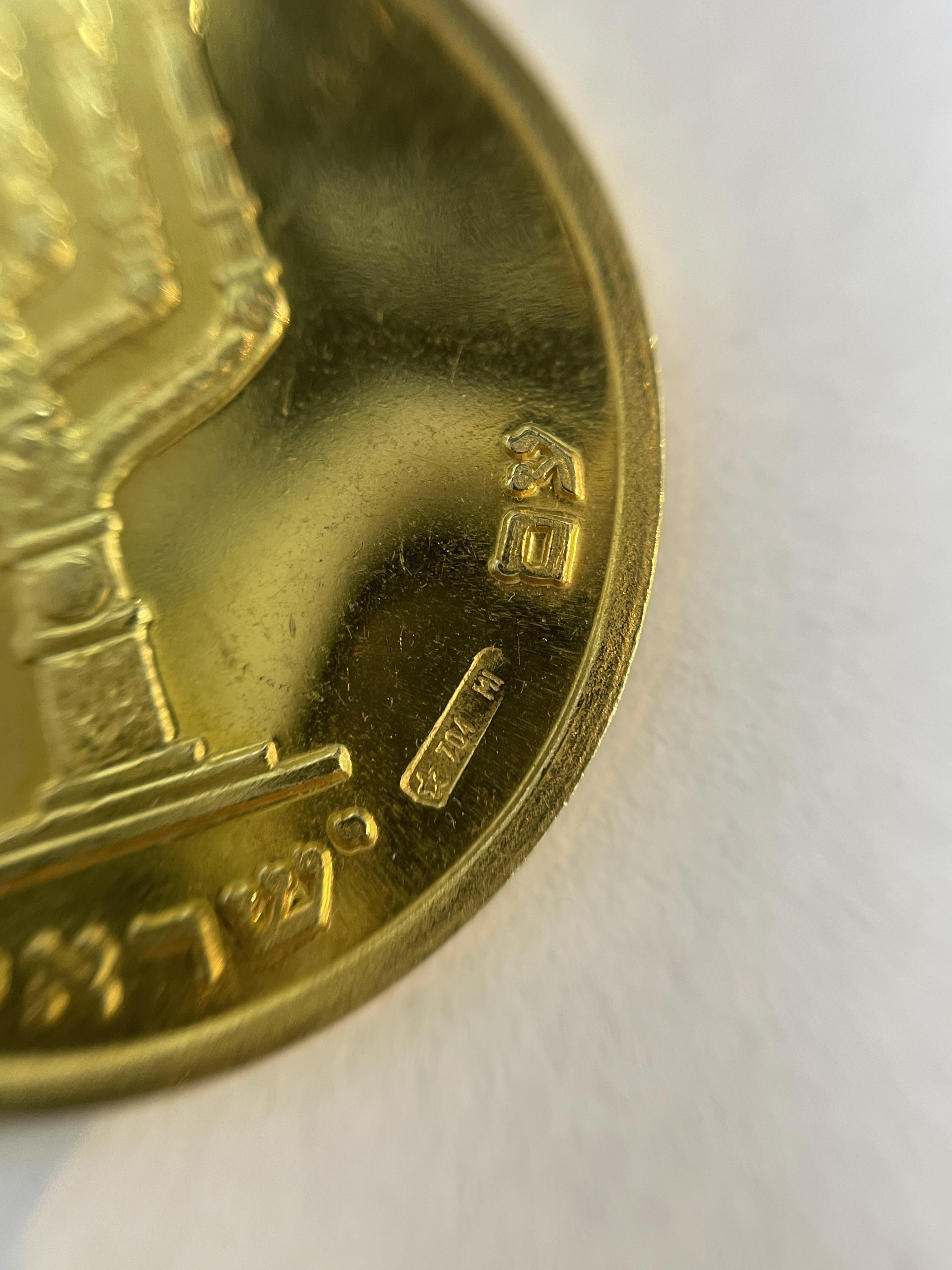 oro giallo 18k  Monete con la stella di Gerusalemme e la Torre di David in vendita 5