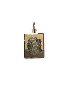 18K Yellow Gold Jesus Christ Pendant #25089