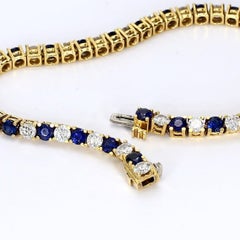 18k Gelbgold Kurt Wayne Diamant & Saphir Tennisarmband
