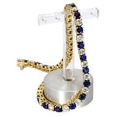 18k Gelbgold Kurt Wayne Diamant & Saphir Tennisarmband