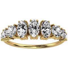 18k Yellow Gold Kym Oval and Round Organic Design Diamond Ring '1 1/4 Ct. Tw'