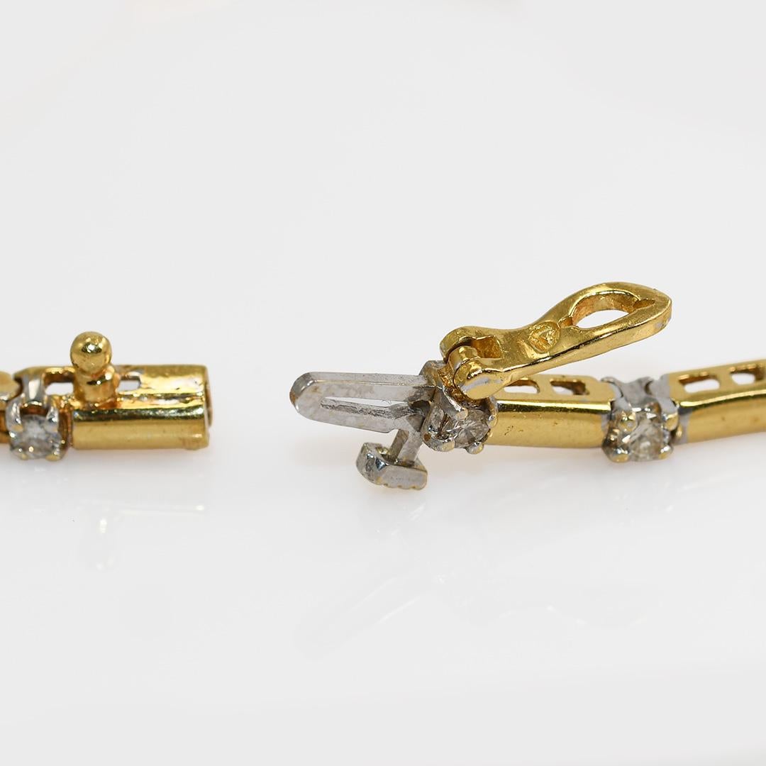 18 Karat Gelbgold Damen-Diamantarmband 1,00 Karat im Zustand „Hervorragend“ in Laguna Beach, CA