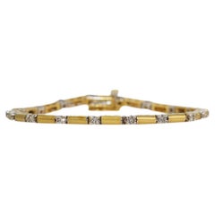 18 Karat Gelbgold Damen-Diamantarmband 1,00 Karat