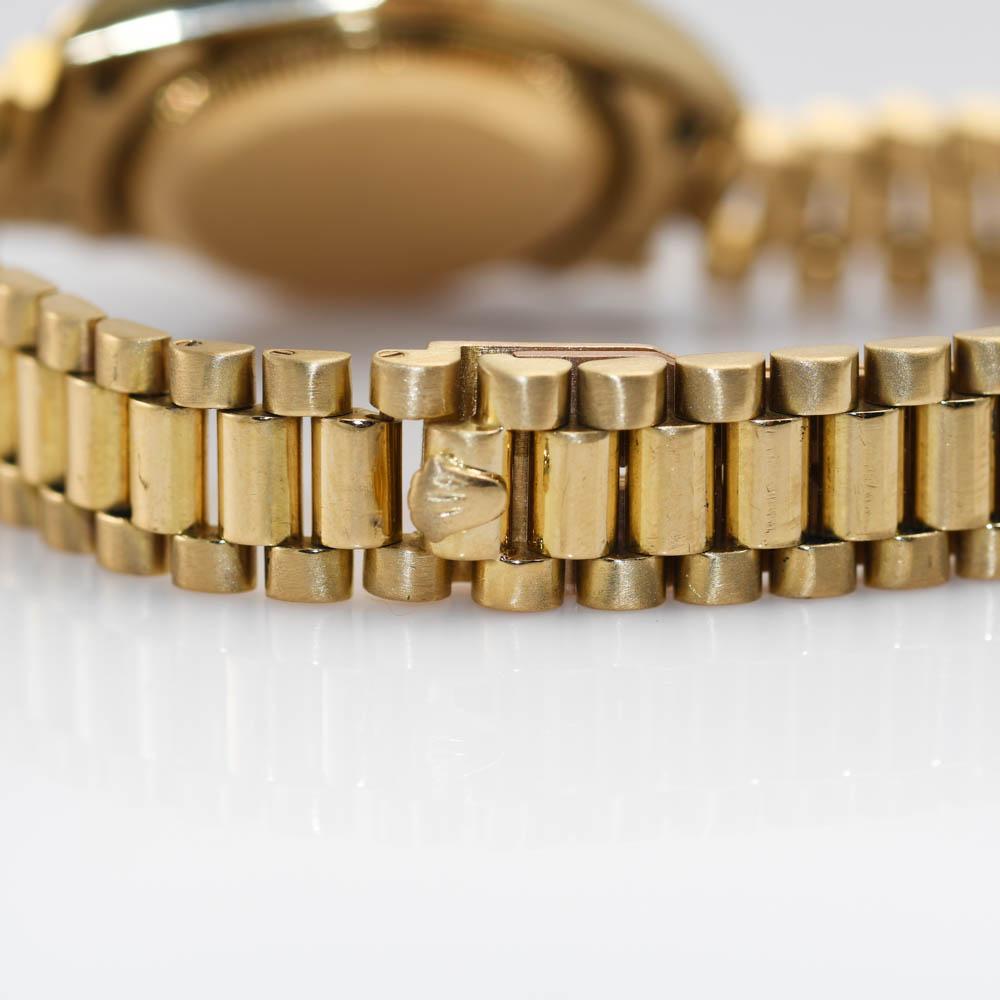 18K Yellow Gold Ladies Diamond Rolex Watch, Datejust 1