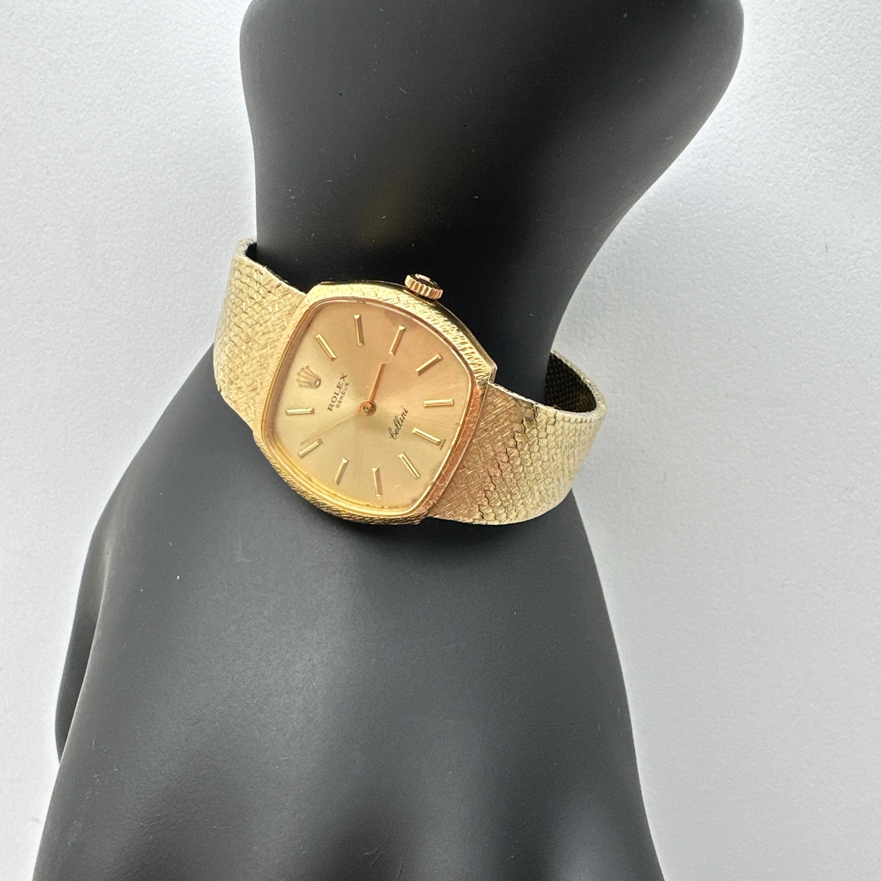 18 Karat Gelbgold Damen ROLEX Cellini Armbanduhr im Zustand „Gut“ im Angebot in Victoria, BC