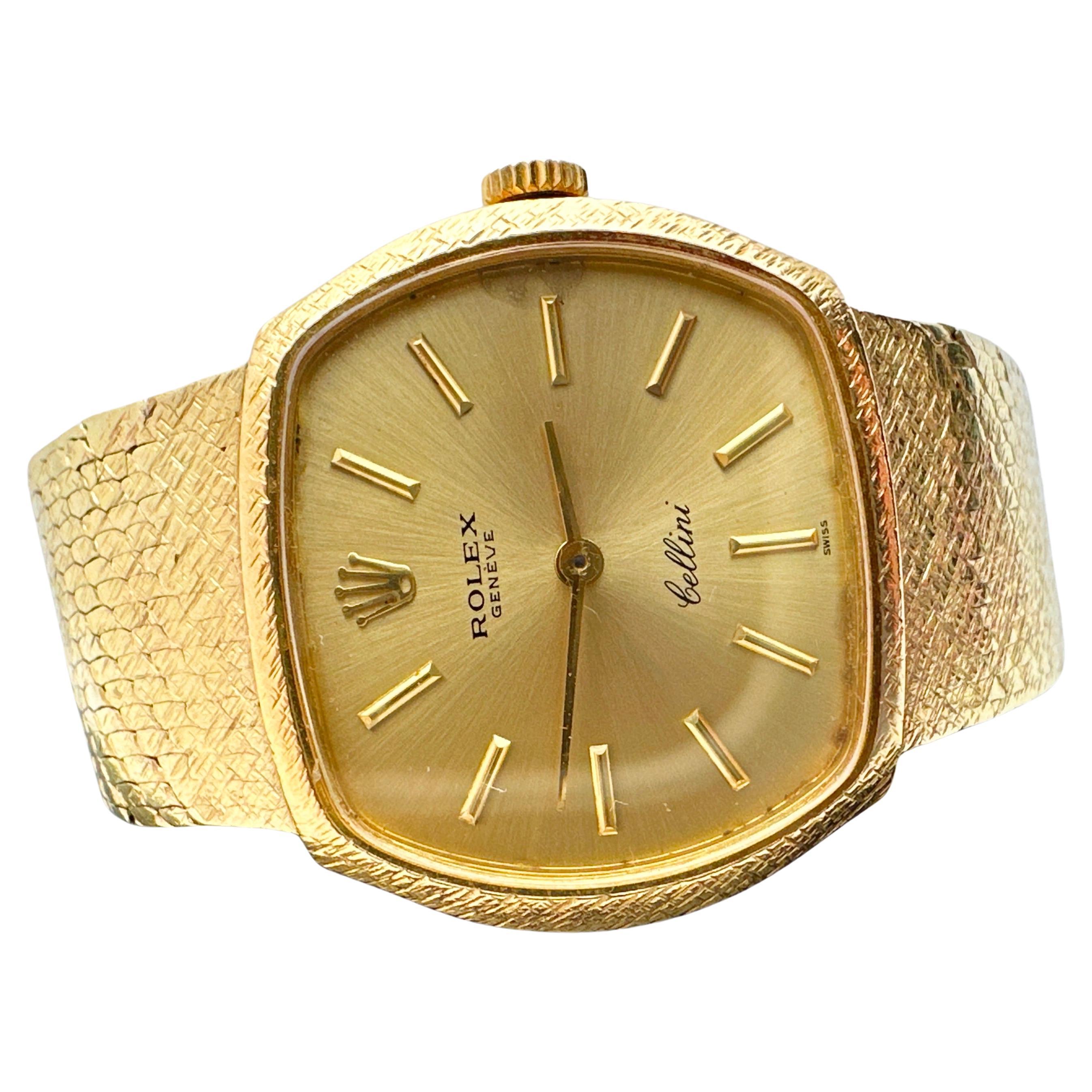 18 Karat Gelbgold Damen ROLEX Cellini Armbanduhr im Angebot
