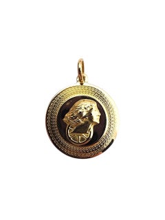 18K Yellow Gold Lady Justice Charm Pendant #22749