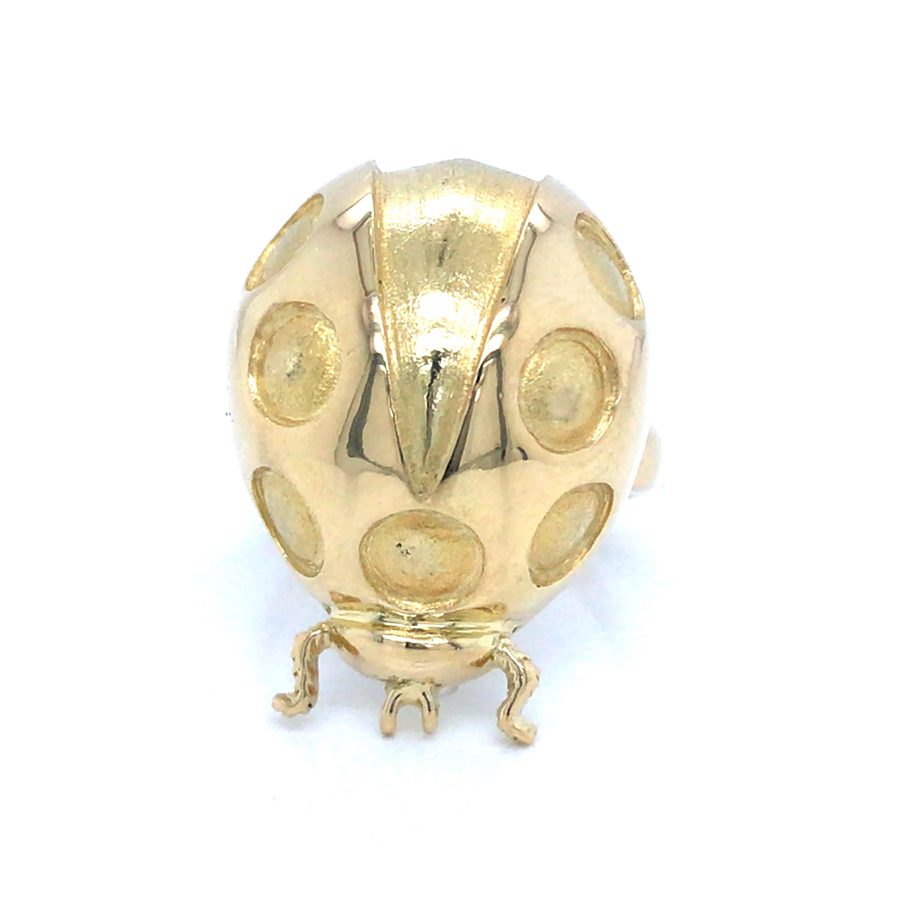 ladybug ring gold