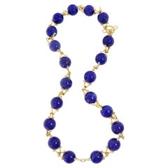 Collier Gumball en or jaune 18 carats et diamants