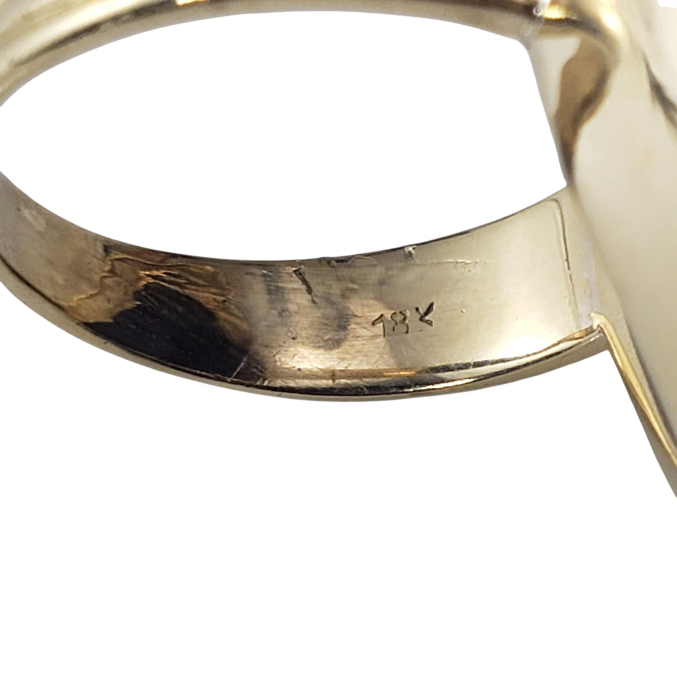18K Yellow Gold Lapis Lazuli Ring Size 7.5-7.75 #22722 For Sale 1
