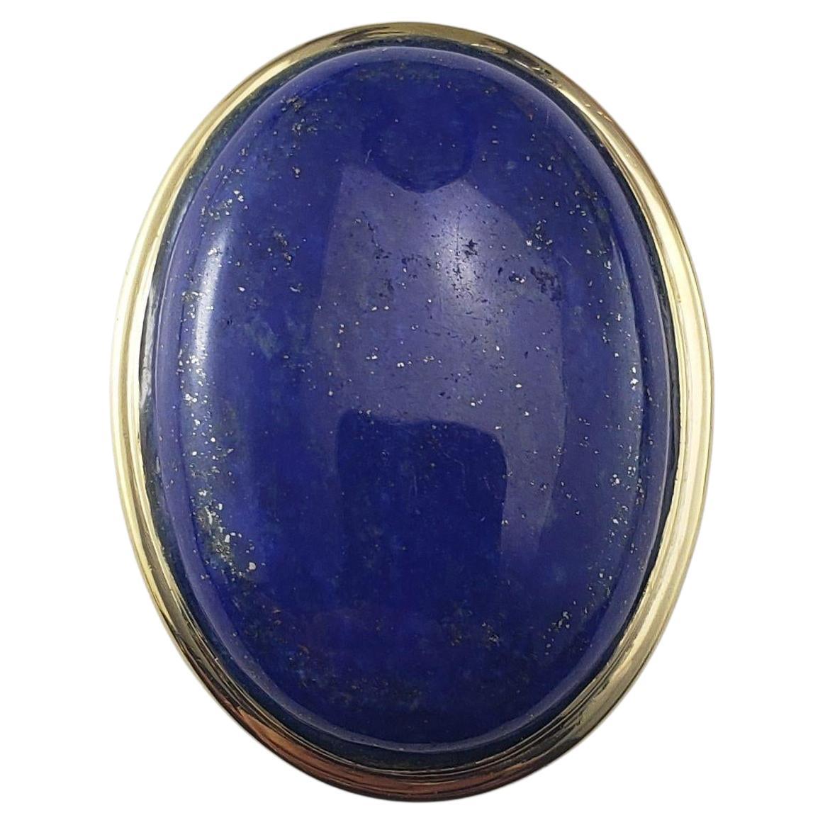 18K Yellow Gold Lapis Lazuli Ring Size 7.5-7.75 #22722 For Sale