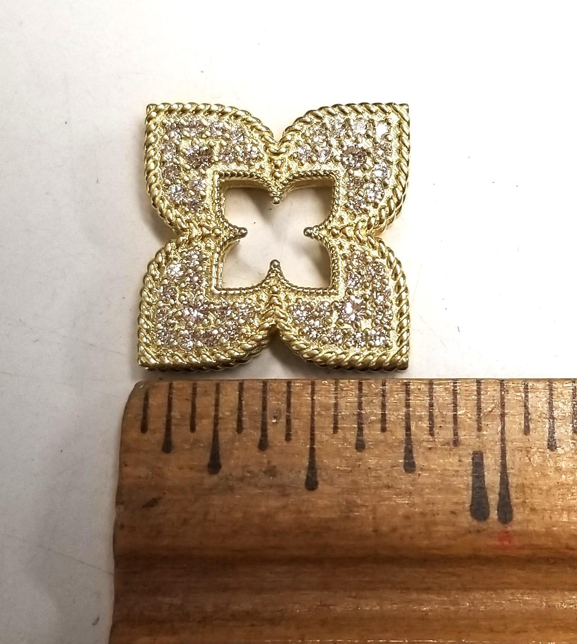 Round Cut 18k yellow Gold Large 