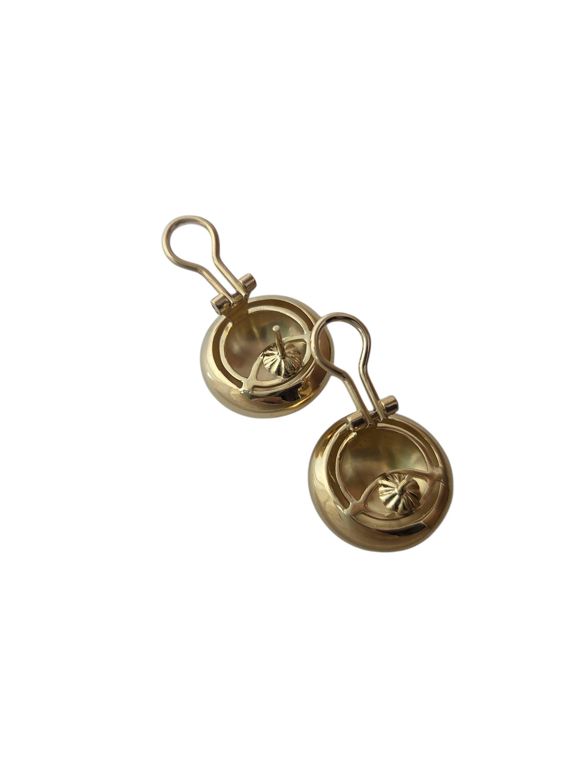 Contemporain Boucles d'oreilles en or jaune 18K à gros boutons #23646 en vente