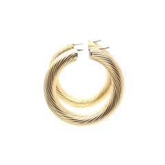 Orecchini a cerchio grandi in oro giallo 18K