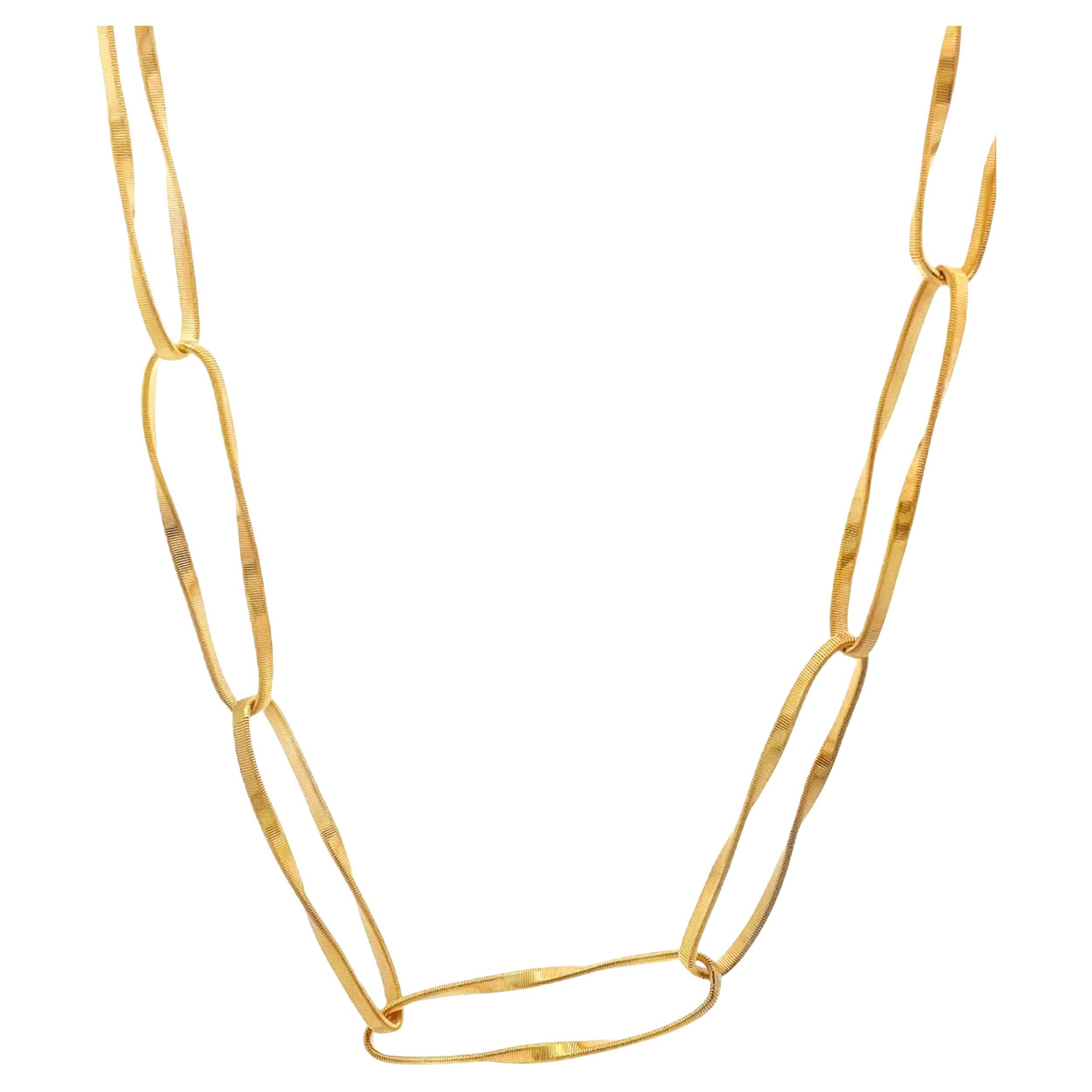Chaîne à maillons torsadés ouverts en or jaune 18K en vente
