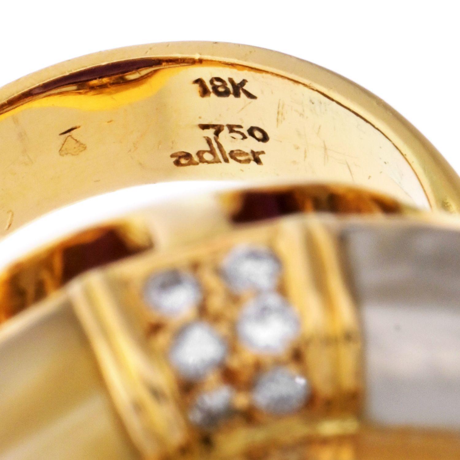 Moderne Bague de succession en or jaune 18 carats avec grande améthyste ovale et cristal de roche et diamants en vente