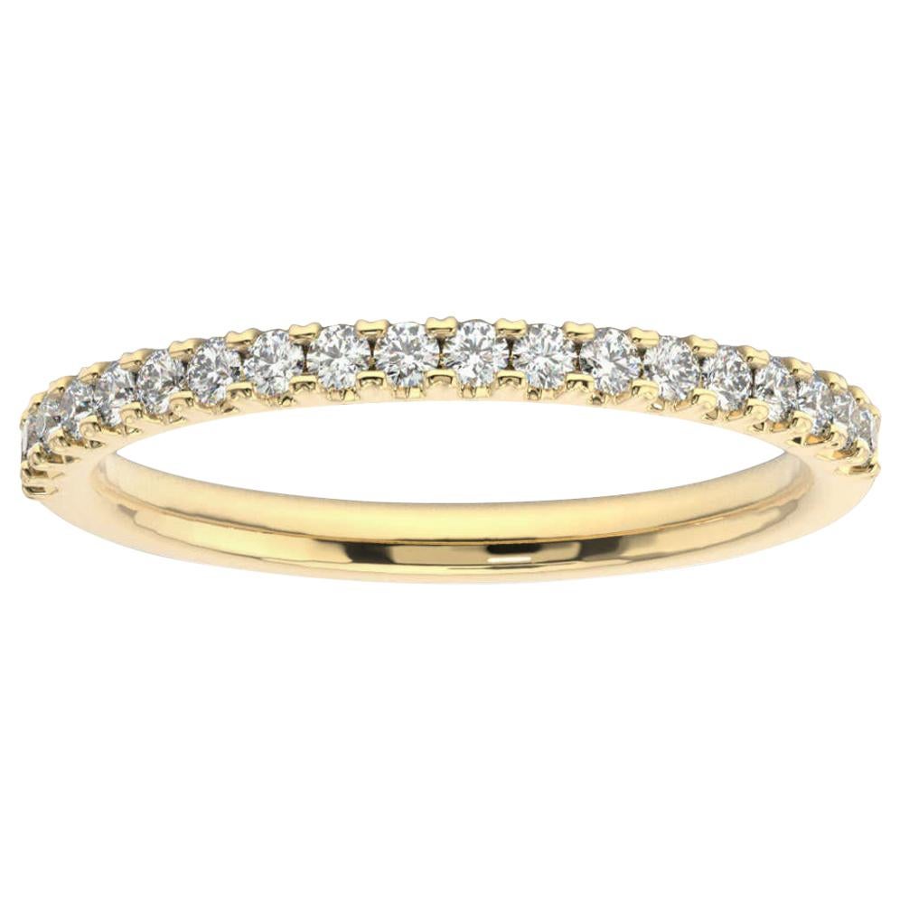 18K Yellow Gold Lauren French Pave Ring '1/4 Ct. tw' For Sale