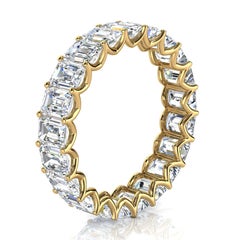 18K Yellow Gold Leora Eternity Emerald Diamomd Ring '4 Ct. Tw'